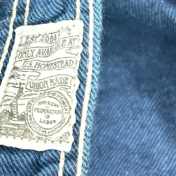 Journal Standard Homestead Indigo Blue Cotton Work Shirt - Picture 8 of 9